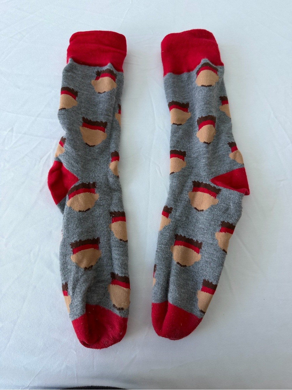 Kansas City Patrick Mahomes Grey Novelty Socks with Red Accents